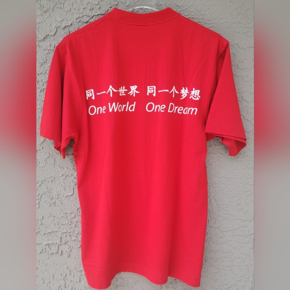 2008 Beijing Olympics authentic merchandise red t-shirt size Medium - Picture 2 of 8